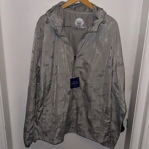 Men’s Tailor Byrd Golf light grey windbreaker size xxl NWT